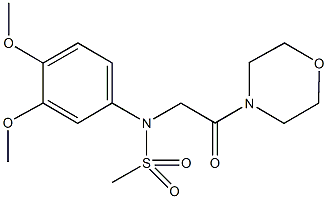 N-(3,4-dimethoxyphenyl)-N-[2-(4-morpholinyl)-2-oxoethyl]methanesulfonamide Struktur
