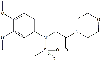 N-(3,4-dimethoxyphenyl)-N-[2-(4-morpholinyl)-2-oxoethyl]methanesulfonamide 化学構造式