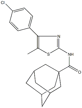 N-[4-(4-chlorophenyl)-5-methyl-1,3-thiazol-2-yl]-1-adamantanecarboxamide Structure