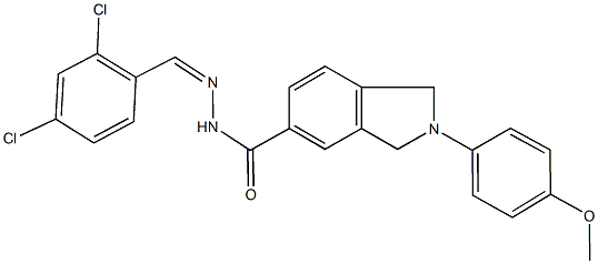 N'-(2,4-dichlorobenzylidene)-2-(4-methoxyphenyl)-5-isoindolinecarbohydrazide Structure