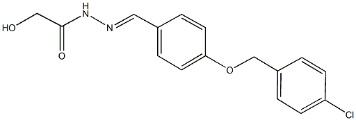 N'-{4-[(4-chlorobenzyl)oxy]benzylidene}-2-hydroxyacetohydrazide Struktur