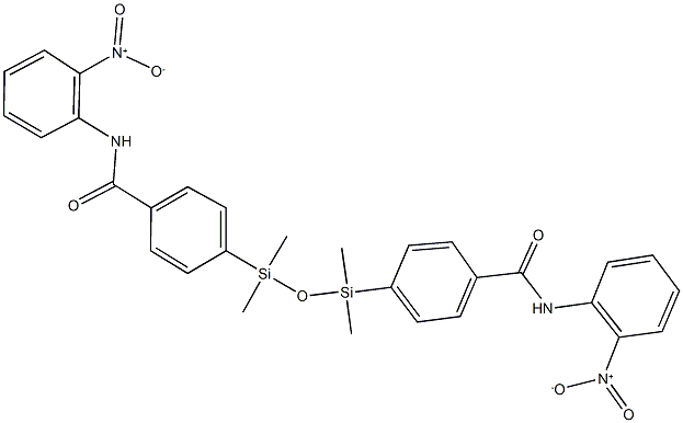 4-{3-[4-({2-nitroanilino}carbonyl)phenyl]-1,1,3,3-tetramethyldisiloxanyl}-N-{2-nitrophenyl}benzamide,352561-06-9,结构式