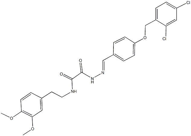 2-(2-{4-[(2,4-dichlorobenzyl)oxy]benzylidene}hydrazino)-N-[2-(3,4-dimethoxyphenyl)ethyl]-2-oxoacetamide Structure