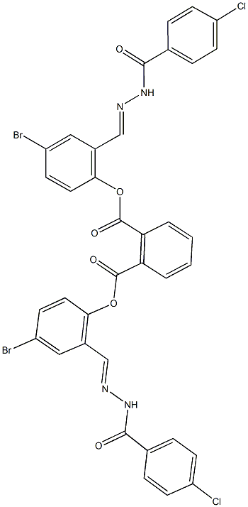 bis{4-bromo-2-[2-(4-chlorobenzoyl)carbohydrazonoyl]phenyl} phthalate,352561-66-1,结构式