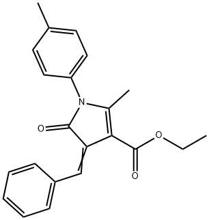 ethyl 4-benzylidene-2-methyl-1-(4-methylphenyl)-5-oxo-4,5-dihydro-1H-pyrrole-3-carboxylate Structure