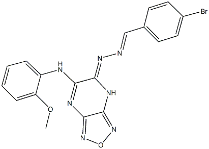 4-bromobenzaldehyde [6-(2-methoxyanilino)[1,2,5]oxadiazolo[3,4-b]pyrazin-5-yl]hydrazone Structure