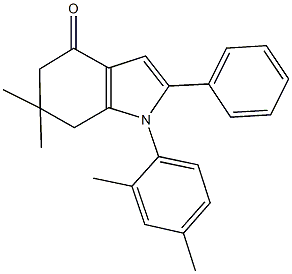 1-(2,4-dimethylphenyl)-6,6-dimethyl-2-phenyl-1,5,6,7-tetrahydro-4H-indol-4-one,352562-20-0,结构式