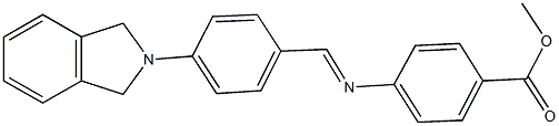 methyl 4-{[4-(1,3-dihydro-2H-isoindol-2-yl)benzylidene]amino}benzoate Struktur