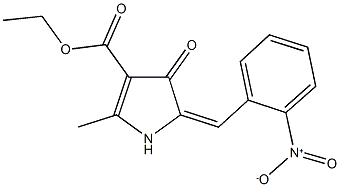 ethyl 5-{2-nitrobenzylidene}-2-methyl-4-oxo-4,5-dihydro-1H-pyrrole-3-carboxylate Structure