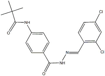 N-(4-{[2-(2,4-dichlorobenzylidene)hydrazino]carbonyl}phenyl)-2,2-dimethylpropanamide 化学構造式