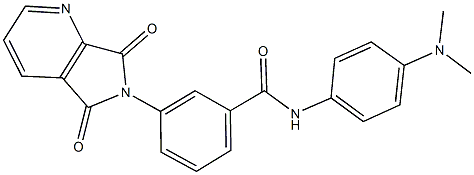 N-[4-(dimethylamino)phenyl]-3-(5,7-dioxo-5,7-dihydro-6H-pyrrolo[3,4-b]pyridin-6-yl)benzamide 化学構造式