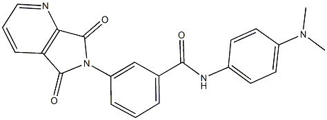 N-[4-(dimethylamino)phenyl]-3-(5,7-dioxo-5,7-dihydro-6H-pyrrolo[3,4-b]pyridin-6-yl)benzamide,352563-03-2,结构式