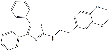 N-[2-(3,4-dimethoxyphenyl)ethyl]-4,5-diphenyl-1,3-thiazol-2-amine 化学構造式