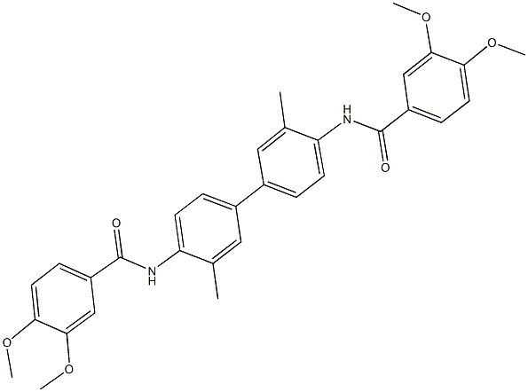 N-{4'-[(3,4-dimethoxybenzoyl)amino]-3,3'-dimethyl[1,1'-biphenyl]-4-yl}-3,4-dimethoxybenzamide Structure