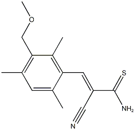 2-cyano-3-[3-(methoxymethyl)-2,4,6-trimethylphenyl]-2-propenethioamide|