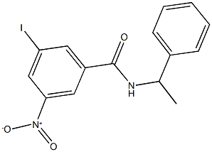 3-nitro-5-iodo-N-(1-phenylethyl)benzamide Struktur