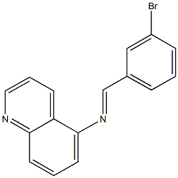 N-(3-bromobenzylidene)-N-(5-quinolinyl)amine Structure