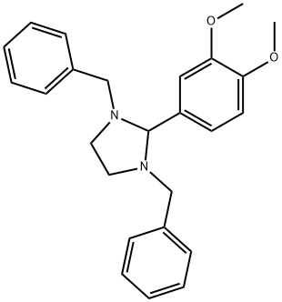 1,3-dibenzyl-2-(3,4-dimethoxyphenyl)imidazolidine Struktur