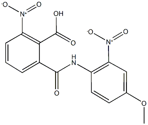 2-nitro-6-({2-nitro-4-methoxyanilino}carbonyl)benzoic acid Structure