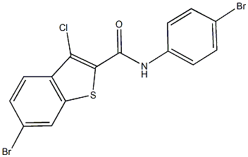 6-bromo-N-(4-bromophenyl)-3-chloro-1-benzothiophene-2-carboxamide Structure