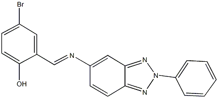 4-bromo-2-{[(2-phenyl-2H-1,2,3-benzotriazol-5-yl)imino]methyl}phenol,352638-21-2,结构式