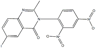 3-{2,4-bisnitrophenyl}-6-iodo-2-methyl-4(3H)-quinazolinone,352638-35-8,结构式