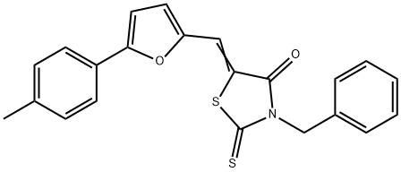 3-benzyl-5-{[5-(4-methylphenyl)-2-furyl]methylene}-2-thioxo-1,3-thiazolidin-4-one|