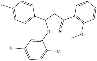 1-(2,5-dichlorophenyl)-5-(4-fluorophenyl)-3-(2-methoxyphenyl)-4,5-dihydro-1H-pyrazole Structure