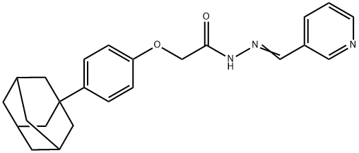 2-[4-(1-adamantyl)phenoxy]-N'-(3-pyridinylmethylene)acetohydrazide,352638-61-0,结构式