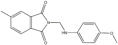 2-[(4-methoxyanilino)methyl]-5-methyl-1H-isoindole-1,3(2H)-dione,352638-82-5,结构式