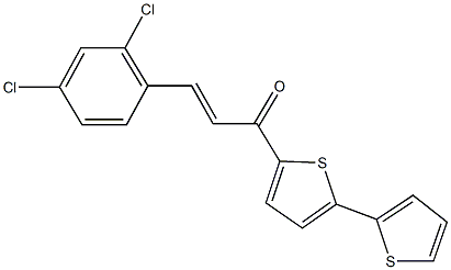 5-[3-(2,4-dichlorophenyl)-2-propenoyl]-2,2'-bithiophene Structure