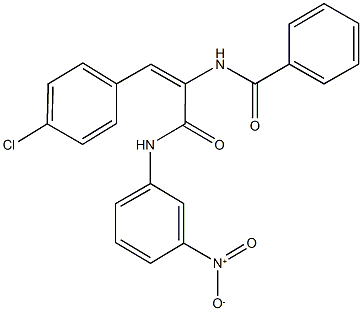 N-[2-(4-chlorophenyl)-1-({3-nitroanilino}carbonyl)vinyl]benzamide Structure