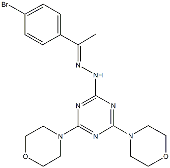 1-(4-bromophenyl)ethanone [4,6-di(4-morpholinyl)-1,3,5-triazin-2-yl]hydrazone,352639-44-2,结构式