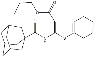 propyl 2-[(1-adamantylcarbonyl)amino]-4,5,6,7-tetrahydro-1-benzothiophene-3-carboxylate|