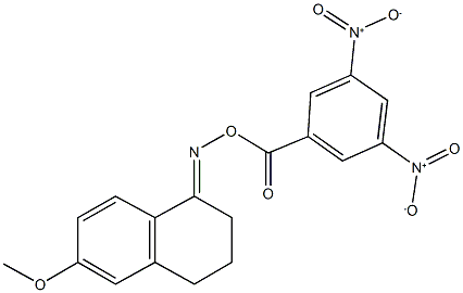 6-methoxy-3,4-dihydro-1(2H)-naphthalenone O-{3,5-bisnitrobenzoyl}oxime Structure