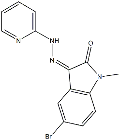 5-bromo-1-methyl-1H-indole-2,3-dione 3-(2-pyridinylhydrazone) 结构式