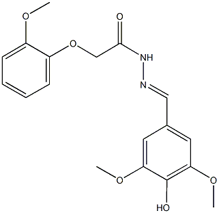 N'-(4-hydroxy-3,5-dimethoxybenzylidene)-2-(2-methoxyphenoxy)acetohydrazide 结构式