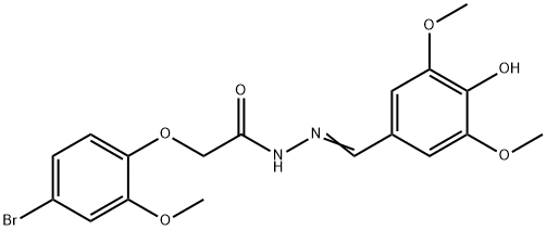 2-(4-bromo-2-methoxyphenoxy)-N'-(4-hydroxy-3,5-dimethoxybenzylidene)acetohydrazide,352639-97-5,结构式