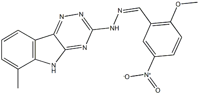 5-nitro-2-methoxybenzaldehyde (6-methyl-5H-[1,2,4]triazino[5,6-b]indol-3-yl)hydrazone Structure