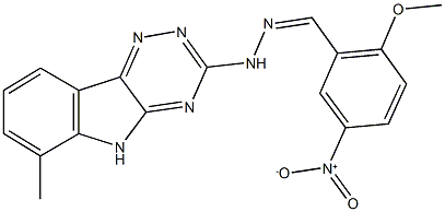 5-nitro-2-methoxybenzaldehyde (6-methyl-5H-[1,2,4]triazino[5,6-b]indol-3-yl)hydrazone 结构式