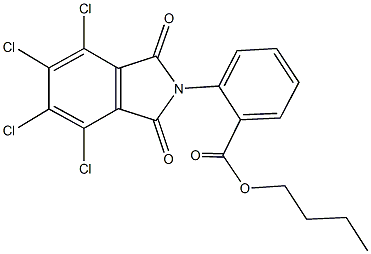 butyl 2-(4,5,6,7-tetrachloro-1,3-dioxo-1,3-dihydro-2H-isoindol-2-yl)benzoate,352643-67-5,结构式
