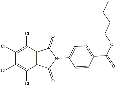 butyl 4-(4,5,6,7-tetrachloro-1,3-dioxo-1,3-dihydro-2H-isoindol-2-yl)benzoate Structure