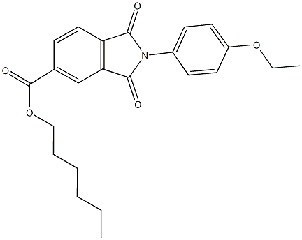 hexyl 2-(4-ethoxyphenyl)-1,3-dioxo-5-isoindolinecarboxylate,352643-70-0,结构式