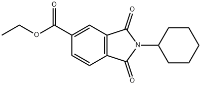 ethyl 2-cyclohexyl-1,3-dioxo-5-isoindolinecarboxylate 结构式