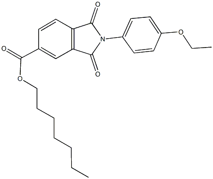 heptyl 2-(4-ethoxyphenyl)-1,3-dioxoisoindoline-5-carboxylate Struktur