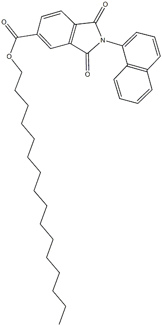 hexadecyl 2-(1-naphthyl)-1,3-dioxo-5-isoindolinecarboxylate 化学構造式