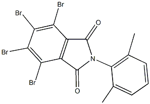 4,5,6,7-tetrabromo-2-(2,6-dimethylphenyl)-1H-isoindole-1,3(2H)-dione Struktur