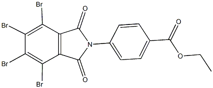 ethyl 4-(4,5,6,7-tetrabromo-1,3-dioxo-1,3-dihydro-2H-isoindol-2-yl)benzoate Struktur