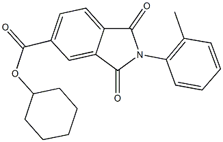 cyclohexyl 2-(2-methylphenyl)-1,3-dioxo-5-isoindolinecarboxylate,352644-11-2,结构式