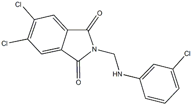 5,6-dichloro-2-[(3-chloroanilino)methyl]-1H-isoindole-1,3(2H)-dione 化学構造式